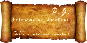 Princzenthal Jozefina névjegykártya